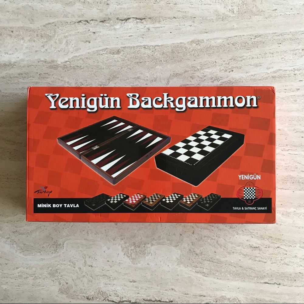 NEW 19" Yenigun Tavla Backgammon Game